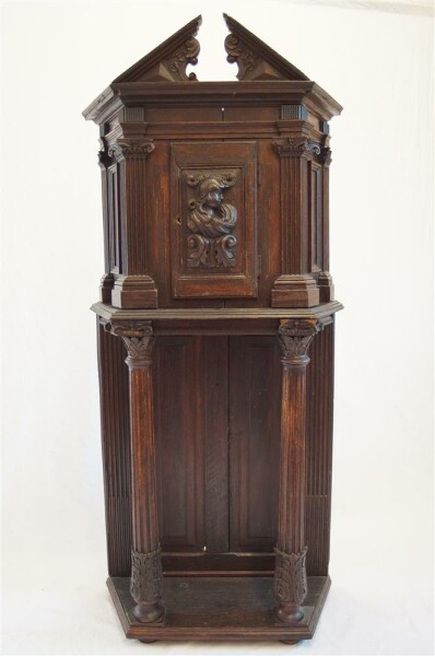 Historismuss Kabinetschrank Eiche Massiv