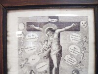 Antiker Kupferstich JESUS AM KREUZ um 1800 -R19