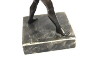 Zinnguss Skulptur Römer mit Speer Spartacus um 1920