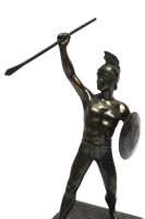 Zinnguss Skulptur Römer mit Speer Spartacus um 1920