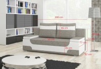 JUSThome Area Sofa Mikrofaser 95x200x73 cm Magnus Testartikel Brettspielversand
